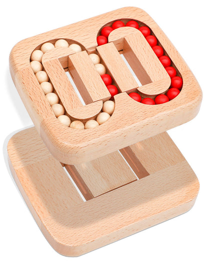 Children's logic puzzle toy, a brain teaser made of wood. Enhances cognitive skills. Unisex.
