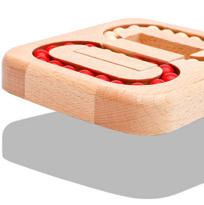 Educational wooden brain teaser toy for kids, improves logic and problem-solving. Unisex.