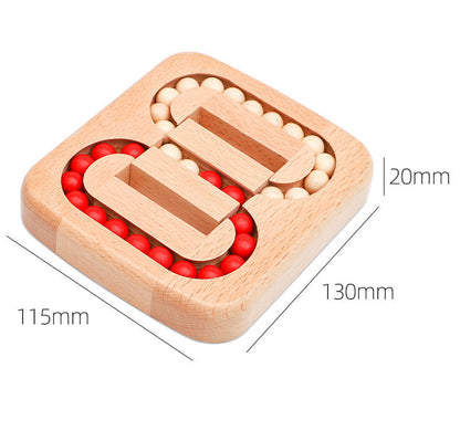 Stress relief wooden puzzle, a brain teaser game for travel and cognitive development. Unisex.