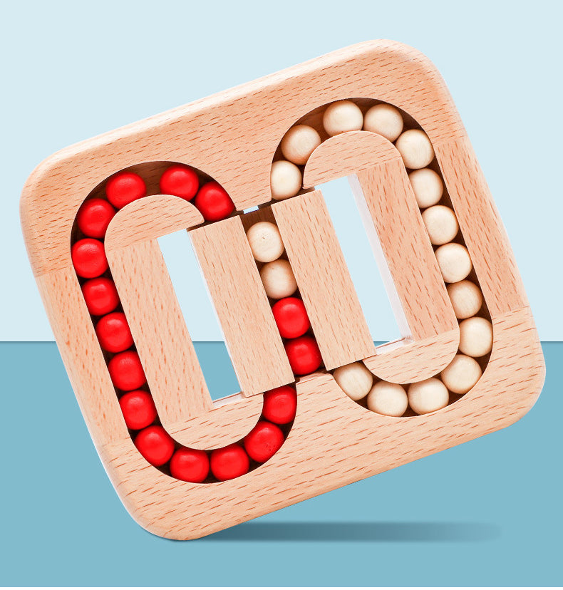 Unisex wooden brain teaser logic puzzle, ideal educational toy for children's development.