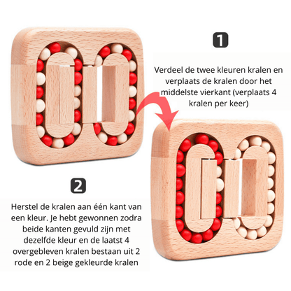 Sensory play wooden brain teaser, a logic puzzle toy for cognitive growth. Unisex.