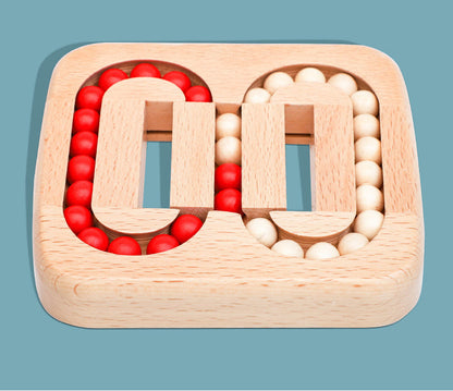 Travel-friendly wooden brain teaser logic puzzle toy, promotes cognitive skills. Unisex.