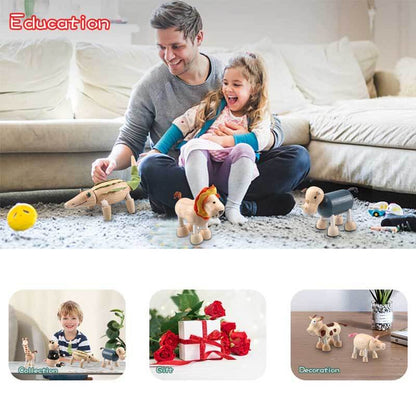 Wooden sheep figure, farm animal wooden toy, perfect for developmental play & learning