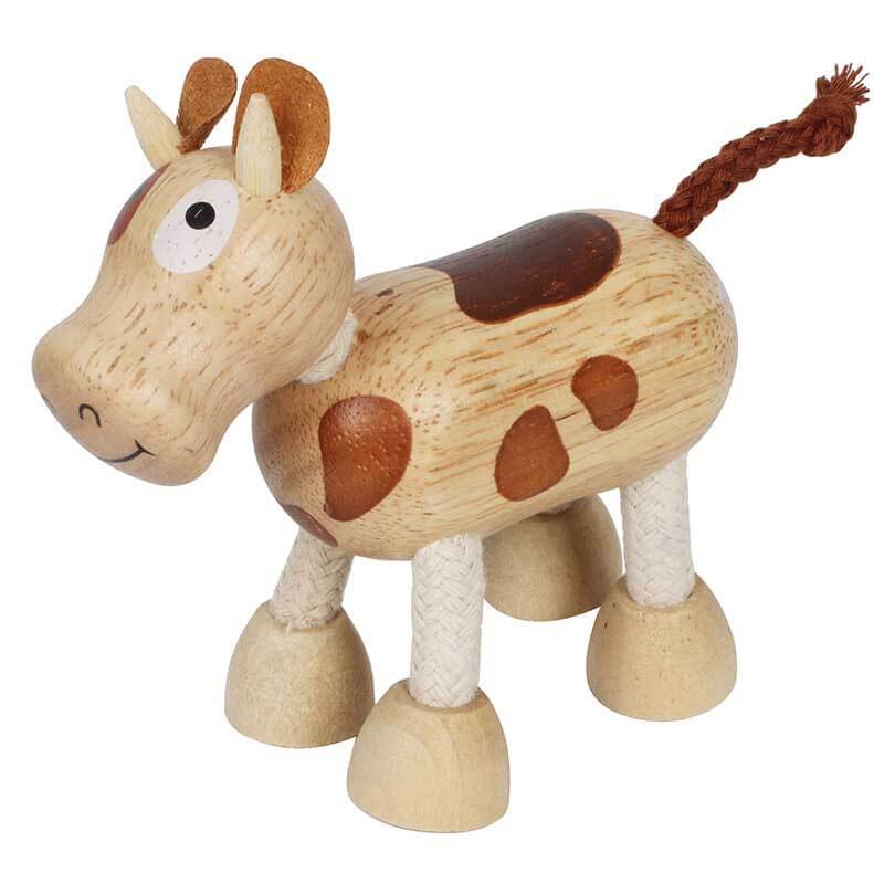 Wooden duck figure, baby & toddler educational toy, encourages storytelling & imaginative play