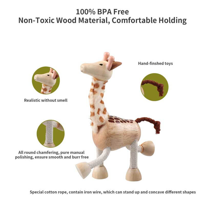 Wooden monkey figure, cute toddler toy, ideal for interactive play & early learning development