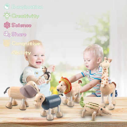 Wooden cow figure, farm animal toy for preschool, encourages imaginative role-playing games