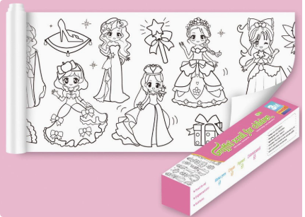 Gift for kids: an XXL self-adhesive coloring roll, promoting artistic development and screen-free creative play