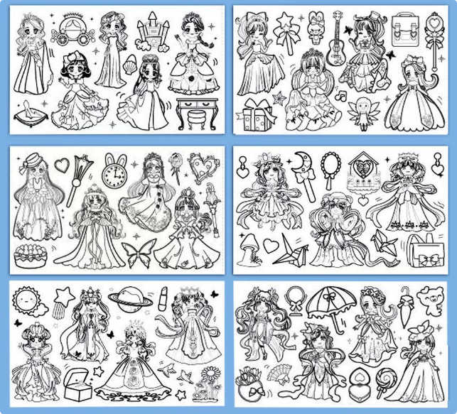 Unisex kids' art kit featuring a self-adhesive XXL coloring roll, designed for engaging and educational drawing