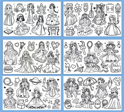 Unisex kids' art kit featuring a self-adhesive XXL coloring roll, designed for engaging and educational drawing