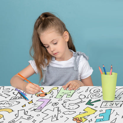 Kids XXL self-adhesive coloring roll, ideal for children's art activities, develops motor skills, great gift