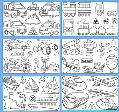 Unisex kids' XXL coloring roll, self-adhesive, providing hours of screen-free creative fun and skill-building
