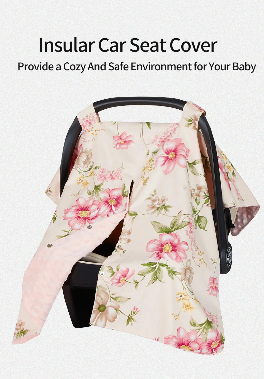 Breathable cotton stroller sun cover and mosquito net, perfect for infant outdoor adventures.