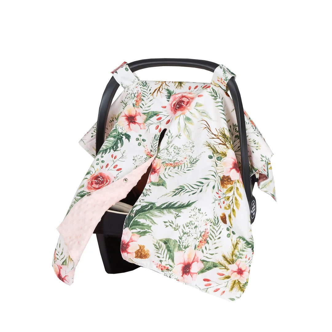 Protective baby stroller cover with sunshade and fine mesh mosquito net for all seasons.