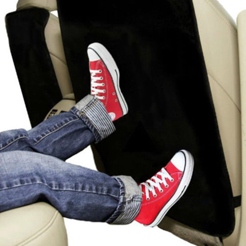 Universal car seat back kick protector mat for kids, waterproof oxford cloth, auto accessory, black