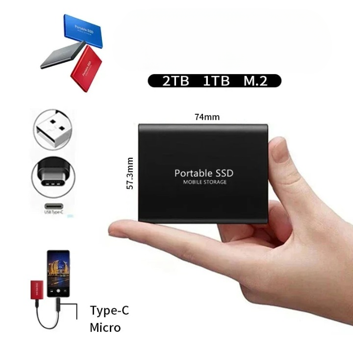 Universal Portable SSD 128GB external hard drive for fast data storage & backup.