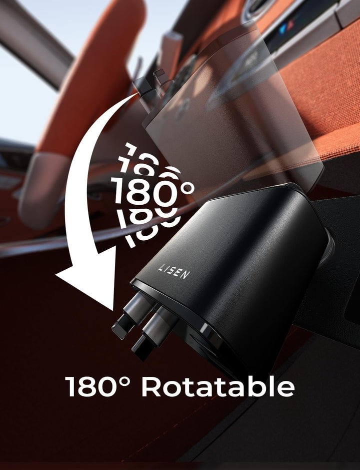 Car power solution: 69W fast USB-C retractable charger for all your mobile phone needs.