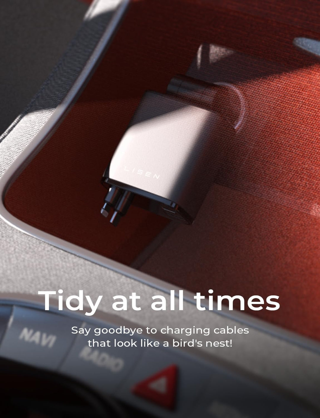 Essential car gadget: retractable 69W USB-C fast charger for tablets and smartphones.