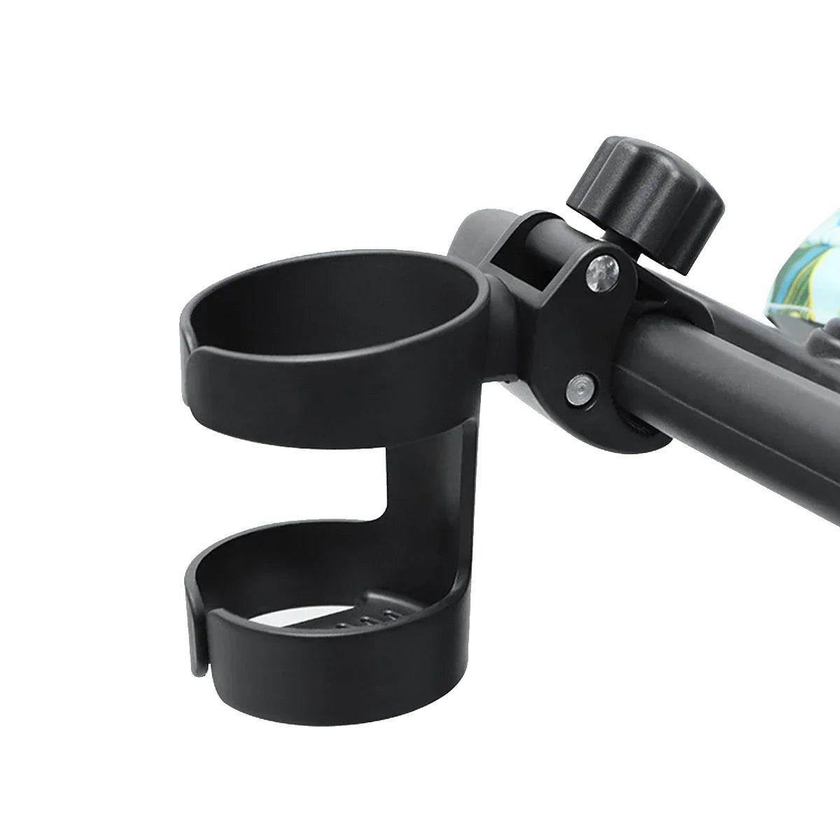 Keep drinks close with this universal stroller cup holder, ideal for baby bottles