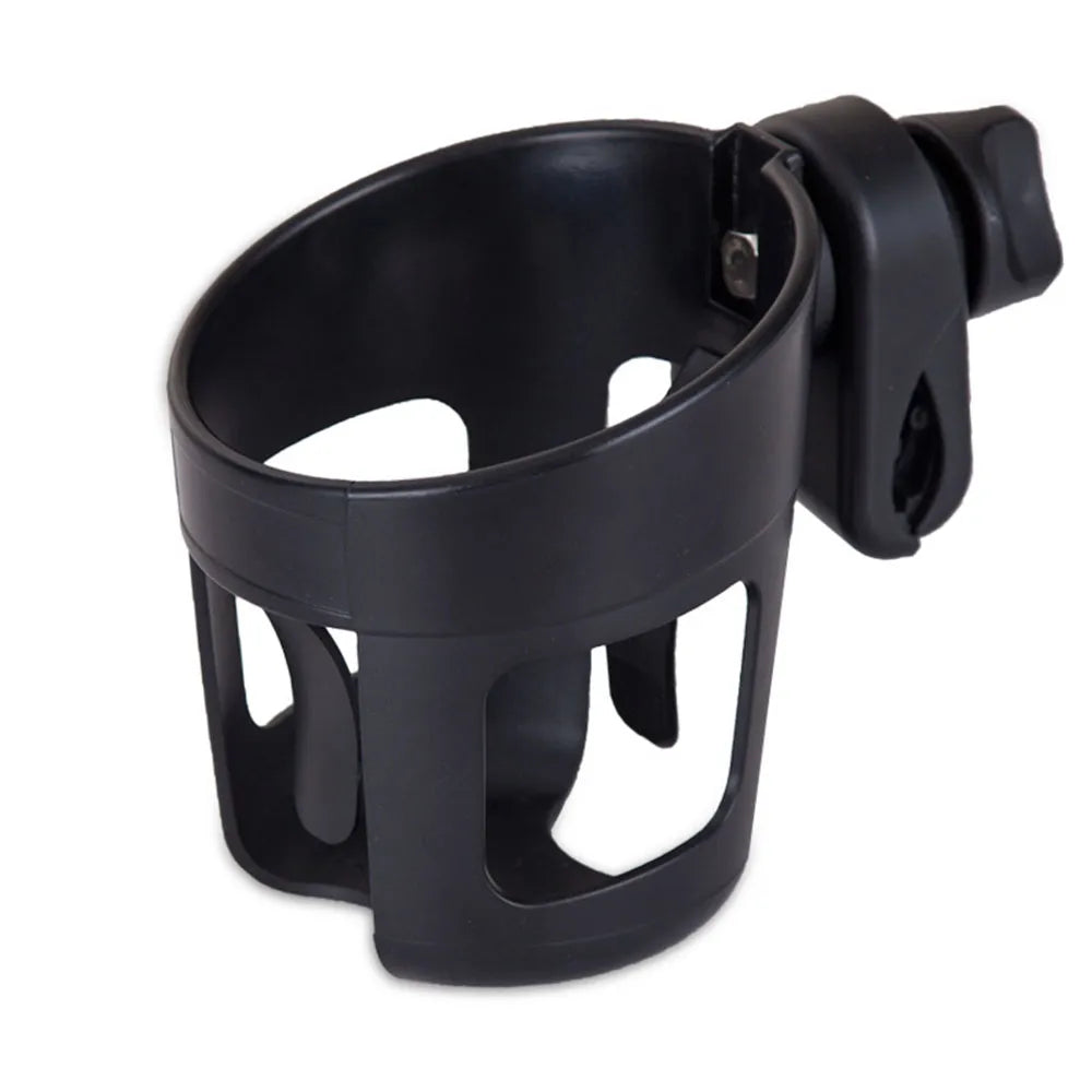 Durable universal stroller cup holder, designed for baby bottles, water, and coffee cups.