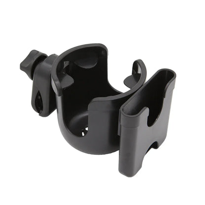 Baby stroller cup holder, universal fit for various handles, essential baby transport accessory.