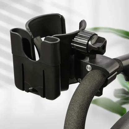 Universal stroller drink holder for babies and toddlers, black, fits most strollers