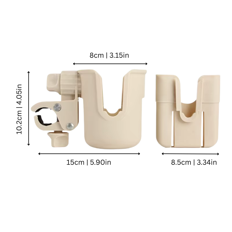 Hands-free cup holder for stroller, essential baby gear for parents on the go