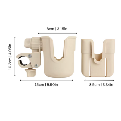 Hands-free cup holder for stroller, essential baby gear for parents on the go