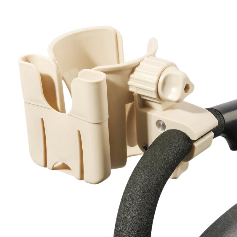 Stroller accessory: universal drink holder for infant bottles or toddler cups