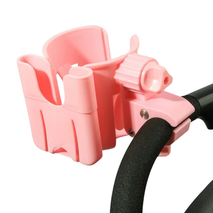 Toddler and baby stroller cup holder, keeps drinks secure and within reach