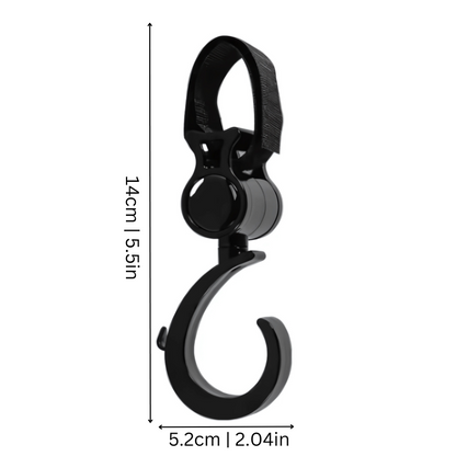 Set of 2 universal stroller hooks, heavy-duty bag holders, for diaper bags, groceries, and baby gear