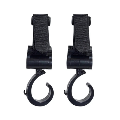 Adjustable universal stroller hooks, non-slip design, perfect parenting accessory for organizing essentials