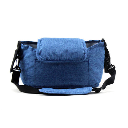 Universal linen stroller bag, a parenting essential for keeping baby items handy.