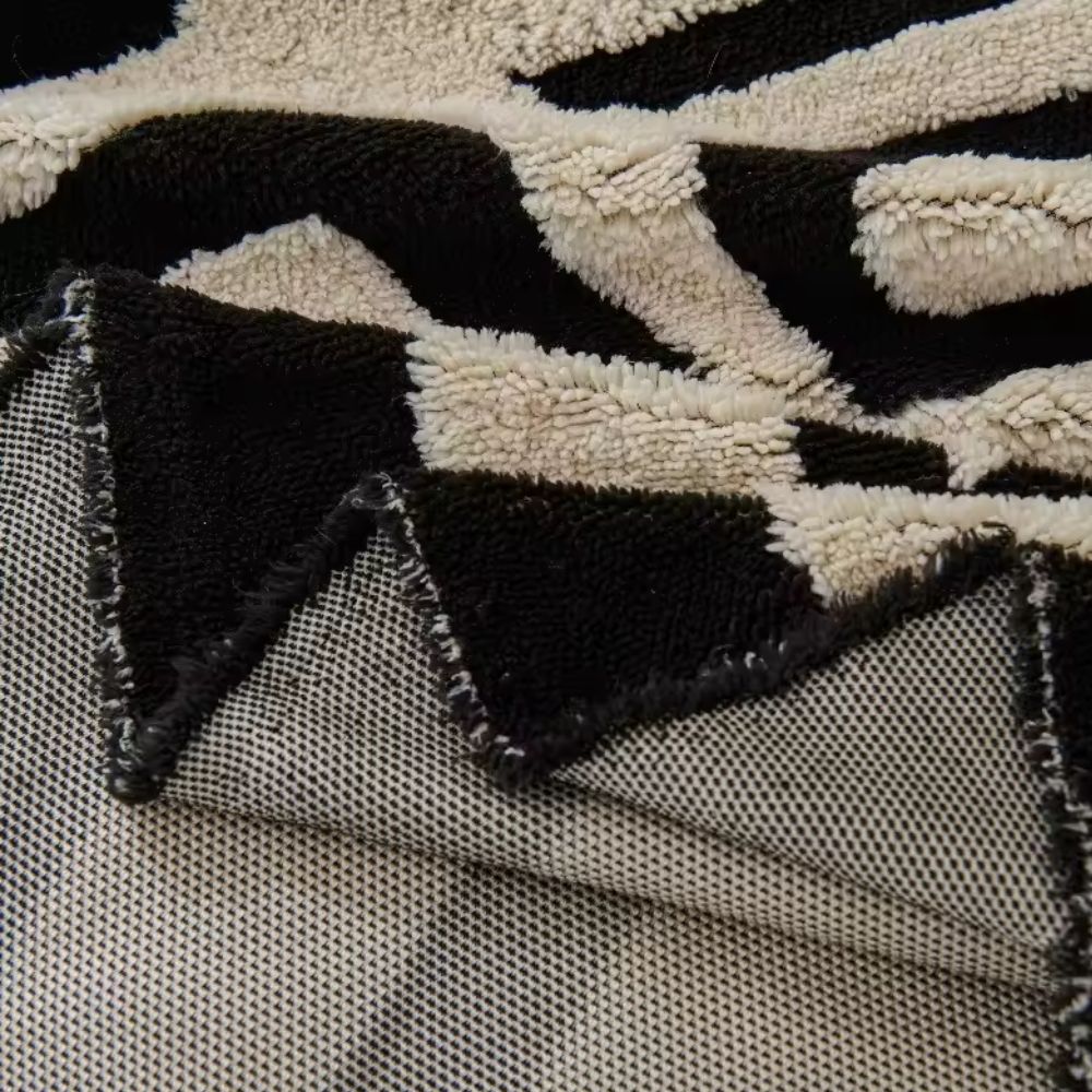 Stylish microfiber jacquard sofa cover, pet-friendly & washable, modern urban maze pattern, furniture protector.