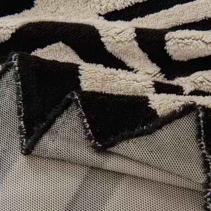 Stylish microfiber jacquard sofa cover, pet-friendly & washable, modern urban maze pattern, furniture protector.