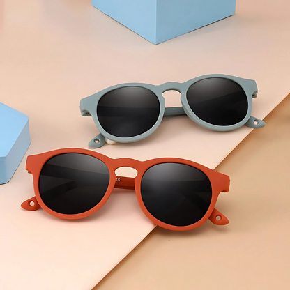 UV400 polarized flexible sunglasses for kids, offering sun protection for toddlers and children.