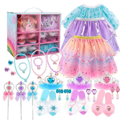 Girls Princess Dress-Up Shoes & Jewelry Play Set