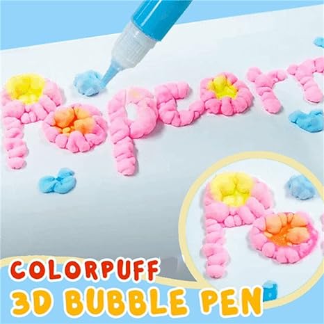 Kids & adults using vibrant 3D puffy paint pens to create textured, dimensional art projects.