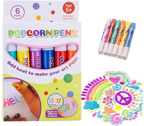 Hand drawing with a 3D Puffy Effect Art Pen, creating a vibrant, textured, and dimensional design.