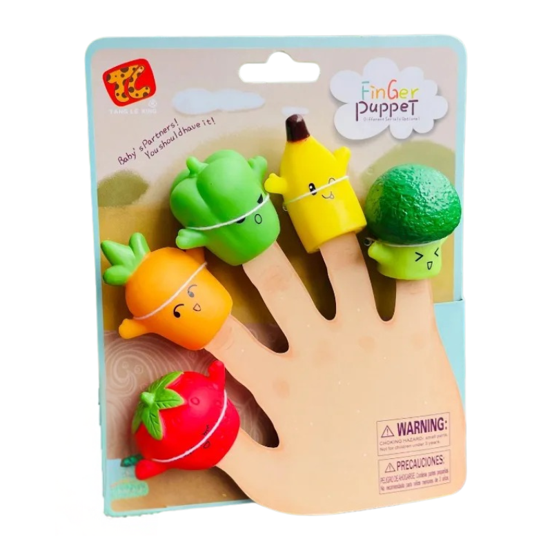 Colorful finger puppets featuring various animals, ideal kids toys for storytelling and learning.