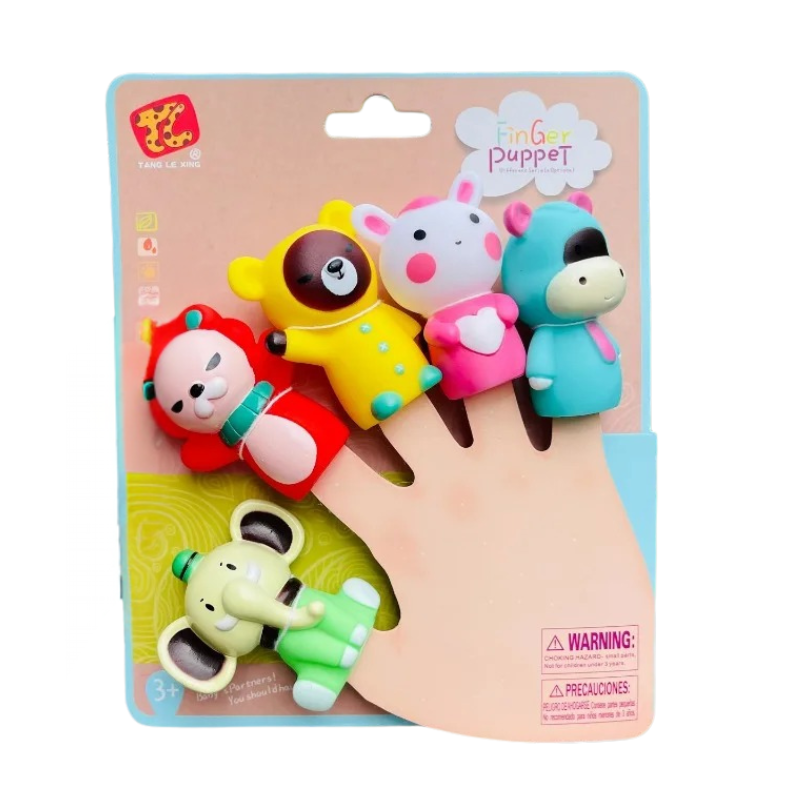 Assorted animal finger puppets for children's gifts, encouraging educational and creative play.