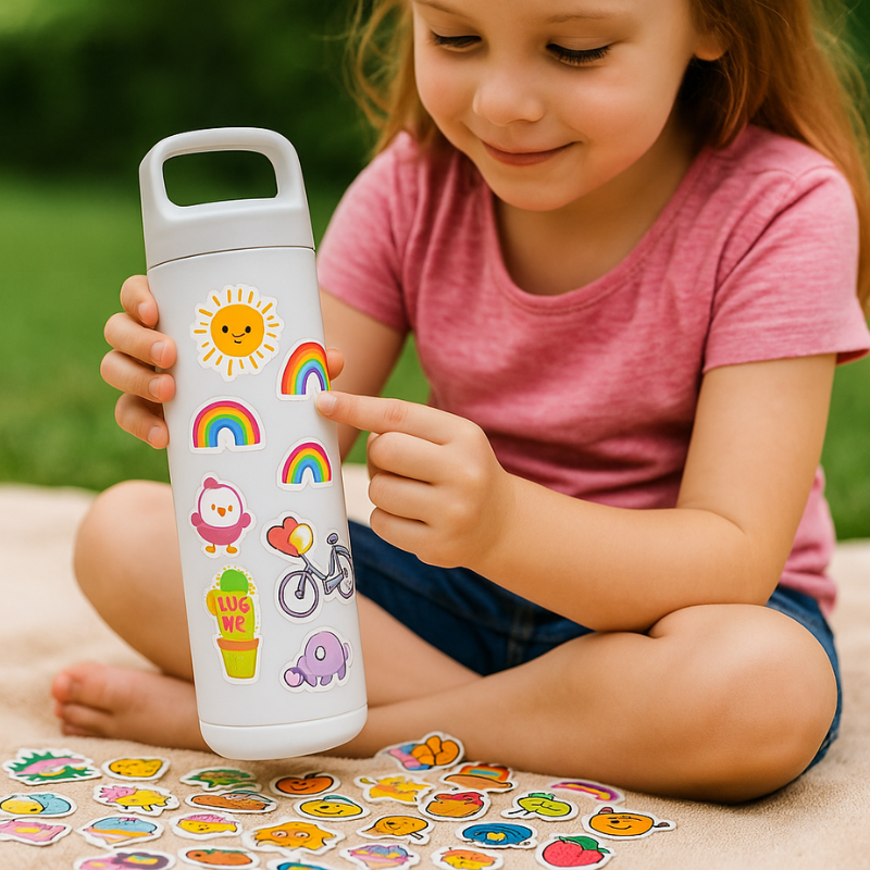 Vibrant graffiti stickers, waterproof & reusable, perfect for creative DIY decoration, suits kids & adults