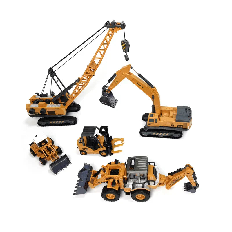 Educational children's construction toy set, colorful plastic vehicles for motor skills development