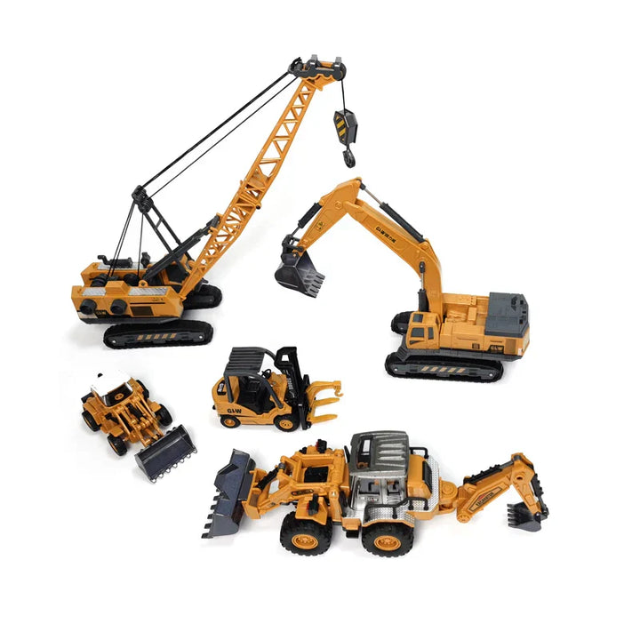 Educational children's construction toy set, colorful plastic vehicles for motor skills development