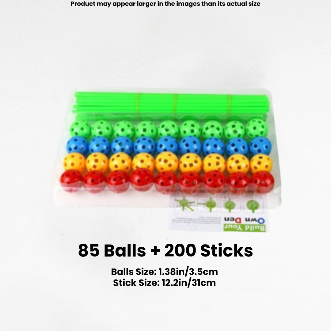 Durable fort building blocks set, allowing kids to construct diverse structures for hours of indoor play.