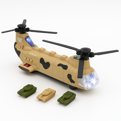Fun kids' helicopter toy, light up and musical, perfect for engaging sensory development