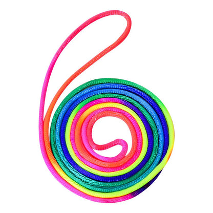 Kids' rainbow jump rope, durable and colorful, designed for outdoor sports and game activities