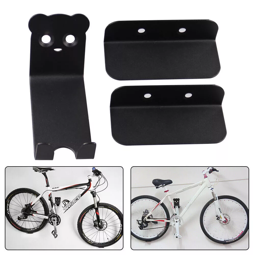 Space-saving wall mount bike hanger, heavy-duty carbon steel for efficient home or garage bicycle storage.