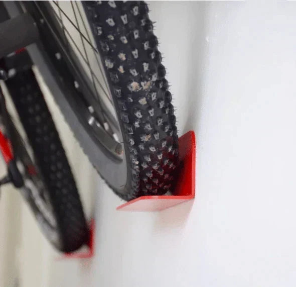 Carbon steel wall mount bike storage, heavy-duty solution for home or garage bike organization.