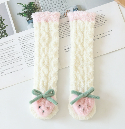 Cotton anti-slip baby socks, providing warmth and stability for young infants.