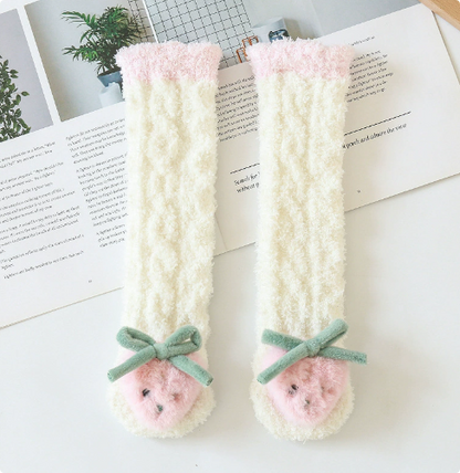 Cotton anti-slip baby socks, providing warmth and stability for young infants.
